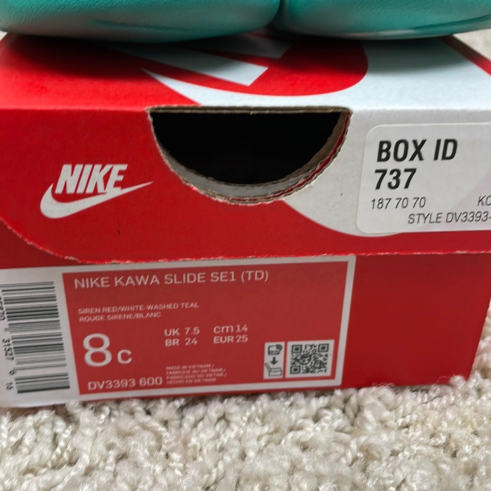 NWT Nike Kawa Lil Fruits Baby/Toddler Slides SZ 8C Watermelon Unisex - Picture 6 of 8